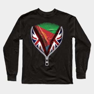 Eritrean Flag  Eritrea Flag British Flag Ripped Open - Gift for Eritrean From Eritrea Long Sleeve T-Shirt